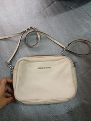 Michael Kors Beige Leather Crossbody Bag