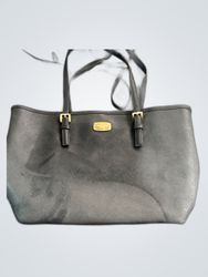Michael Kors Black Leather Tote Bag