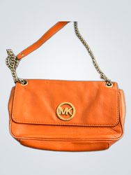 Michael Kors Orange Leather Crossbody Bag