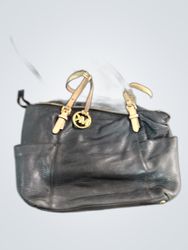 Michael Kors Black Leather Tote Bag