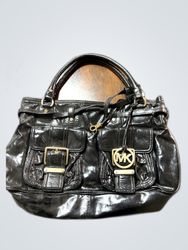 Michael Kors Black Leather Tote Bag