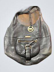 Michael Kors Black Leather Hobo Bag
