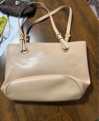 Michael Kors Beige Leather Tote Handbag