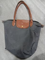 Longchamp Grey Nylon Tote Bag