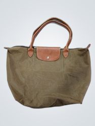 Longchamp Khaki Tote Handbag