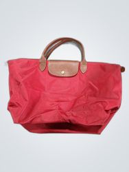 Longchamp Red Nylon Tote Bag