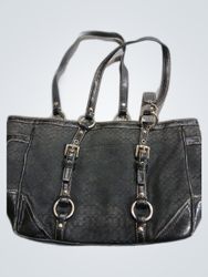 Coach Black Logo Tote Bag