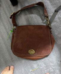 Brown Leather Shoulder Bag