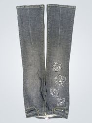 Women's Gray Embellished Jeans