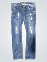 Elite Jeans Women's Distressed Blue Denim Jeans