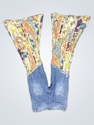 Easel Patchwork Flare Jeans