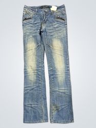 Distressed Bootcut Jeans