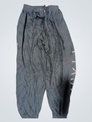 Black Pants with Teddy Bear and Text Design