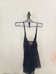 Black lace chemise