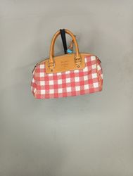 Dooney & Bourke Red and White Gingham Satchel Bag
