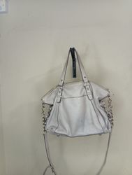 Michael Kors Light Gray Leather Shoulder Bag