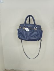Michael Kors Navy Leather Satchel Handbag