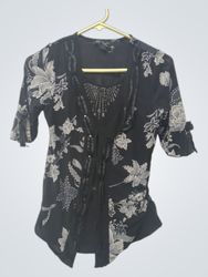 Appointment Women's Black Floral Print Blouse