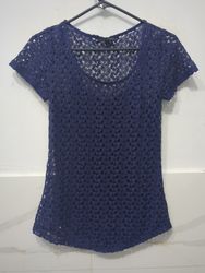 Banana Republic Navy gehäkeltes Top