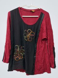 Alain Murati Collection Red and Black Embroidered ..