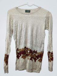 ROBERTO VERINO Women's Long Sleeve Sweater with Fl..