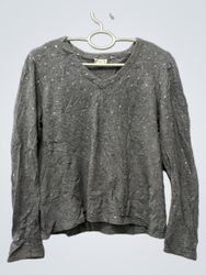 Vitar Grey Long Sleeve Shirt with Sequins