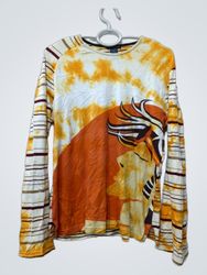 CUSCO Barcelona Long Sleeve Tie-Dye Striped Shirt