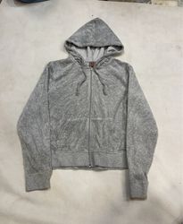 Sudadera con cremallera gris Juicy Couture