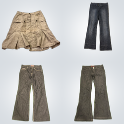 Gray Brown Black Pants