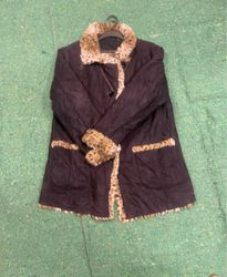 Black Fur-Trimmed Coat