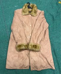 Pink Fur-Trimmed Coat