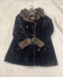 Black Fur-Trimmed Coat