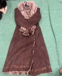 Brown Fur-Trimmed Coat