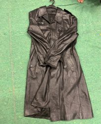 Black Leather Trench Coat