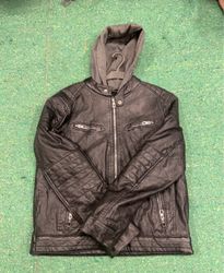 here+there Leather Jacket