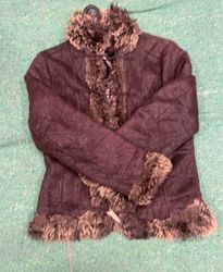 Brown Fur-Trimmed Jacket