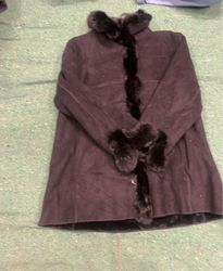 Brown Fur-Trimmed Coat