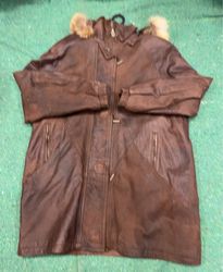 Brown Leather Coat