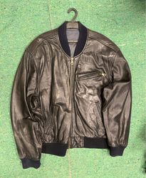Leather Bomber Jacket