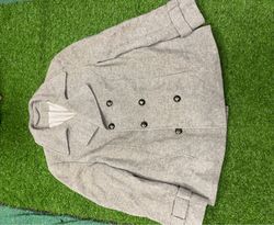 Gray Double-Breasted Pea Coat