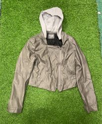 Charlotte Russe Gray Hooded Jacket