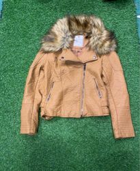 Retro Jeans Faux Fur Leather Jacket