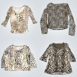 Y2K Animal Print Blouses