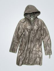 Leather Coat with Hood