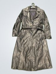 Black Leather Trench Coat