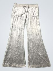 Juicy Couture Grey Velour Flared Sweatpants