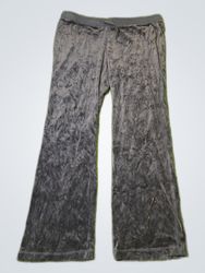 ジュシー・クチュール ブラック・ベルベット・スウェットパンツ