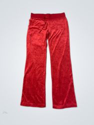 Juicy Couture Red Velour Pants