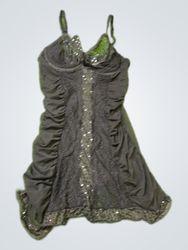 Schwarze Spitze Chemise