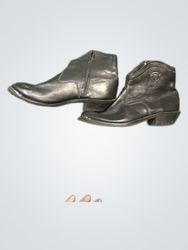 Black Leather Cowboy Boots